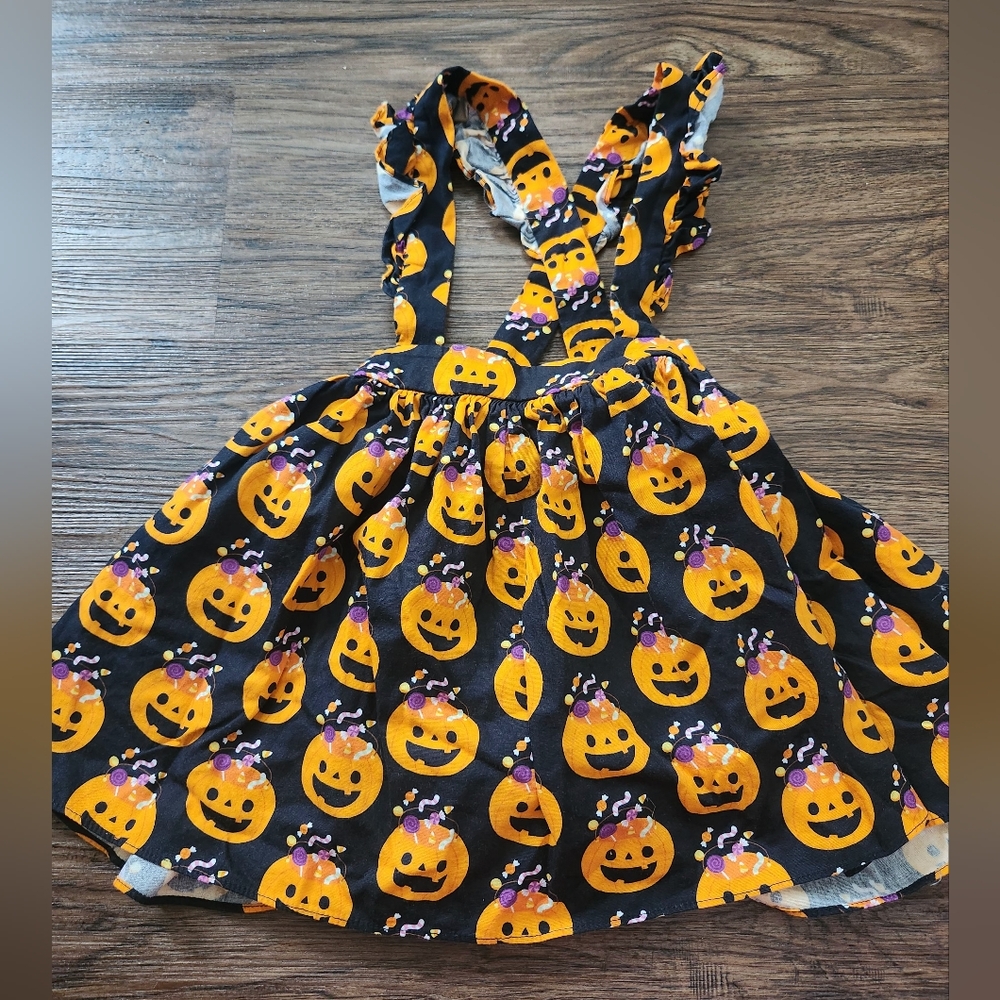 Pumpkin Print Kids Dress
